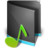 Music Folder Alta Black Icon